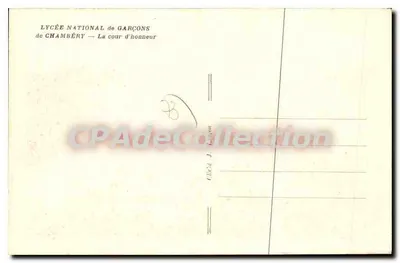 Liceu Nacional de Meninos de Chambéry — A cour d'honneur — Verso