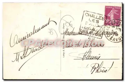 Challes-les-Eaux — Vista geral e o Mont Granier — LL — Verso