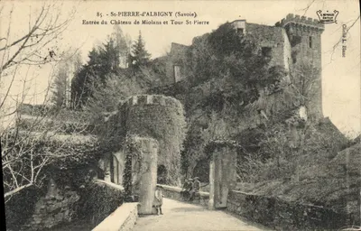 St-Pierre-d'Albigny (Savoie) — Entrada do Castelo de Miolans e Torre St-Pierre — E. Reyraud, Editor, Chambéry