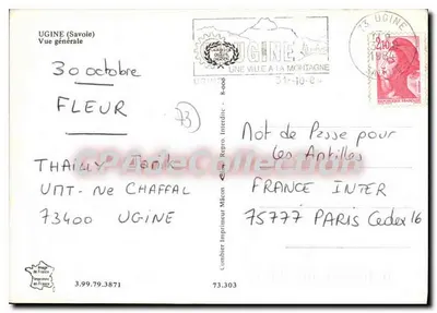 Ugine (Savoie) — vista geral — Combier Impressor Mâcon — Verso