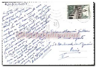 Val d'Isère (Savoie) — estação de esqui nevada — Bilhete postal antigo de Coleção — Verso