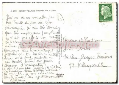 Crest-Voland — Plaisirs de la Neige — Wydawnictwo J. Céf. Lard — Rewers