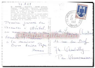 Savoie — Carta turística com mapa e fotos de locais — Editor CIM — Verso