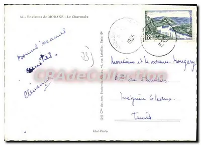Okolice MODANE - Le Charmeix — Miasto Sztuki Fotomechanicznej, 44, ulica Letellier, Paryż — Réal-Photo — Rewers