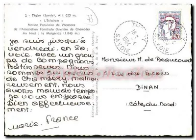 Thoiry (Savoie) — L’Eclaircie, Dom Wypoczynkowy — Wydawnictwo Saint-Gerger — Rewers