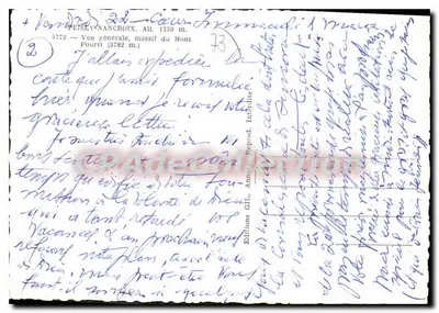 Pourtir — Ogólny widok, masiw Mont Pourri (3782 m) — Wydawnictwo G.I.L., Annecy — Rewers