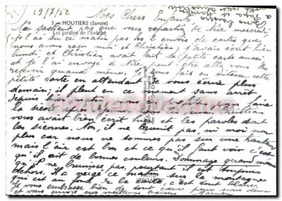MOUTIERS (Savoie) — Ogród Biskupa — Janssol — Rewers