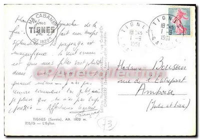 Tignes — A Igreja — Jansol — Verso