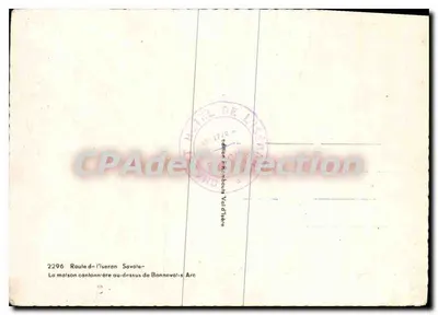 Trasa Iseran - Savoie — Dom strażnika nad Bonneval-s-Arc — wydawnictwo Frambous Val d'Isère — Rewers
