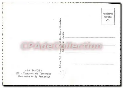 Kostiumy Savoju — Savoja — Wydawnictwo TÉLÉ - Aix-les-Bains — Rewers