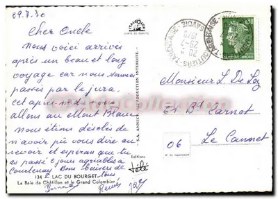 Jezioro Bourget — Zatoka Châtillon i Wielki Colombier — Éditions Télés — Rewers