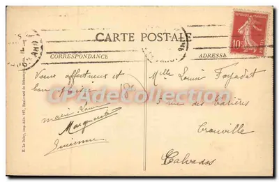 Stare Montmartre — Rue Saint-Rustique — wydawca E. Le Dely, druk. wyd. 1927 — Rewers