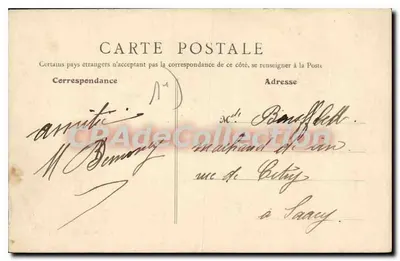 Paryż - Hôtel des Postes - Rue du Louvre — B.F., Paryż — Rewers