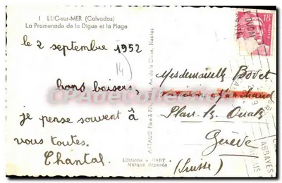 Luc-sur-Mer — A Promenade da Digue e a Praia — Gaby — Verso