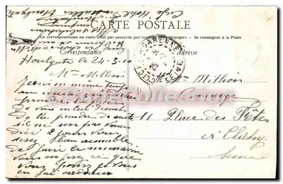 Houlgate — A estrada vindo de Cabourg — Coleção AD — Verso