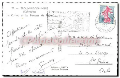 Trouville-Deauville — Kasyno i łódki rybackie — Wydawnictwo Gaby — Rewers