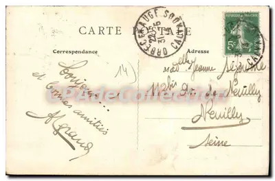 Orbec — O Castelo de La Vespière — Edição Gosson, talbacs, Orbec — Verso