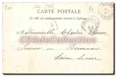 Les Brise-Lames, Rochers du Calvados — J. Bréchel, wydawca, seria nieodczytalna — Rewers