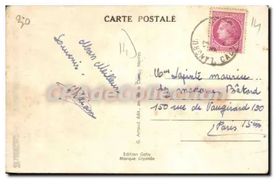 Langrune-sur-Mer (Calvados) — Speelgoed op de strand — Uitgave Gaby — Achterkant