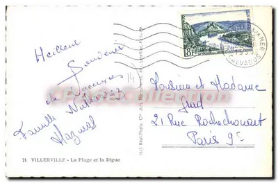 Villerville - A Praia e a Digue — editor CAP, n°71 — Verso