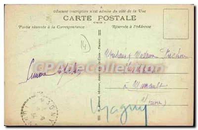 Houlgate — A Praia — editor G. Amoud, Nantes, n°8 — Verso