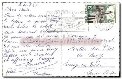 Courseulles-sur-Mer — Herinnering aan Courseulles — uitgever R. Pepin, n°71 — Achterkant