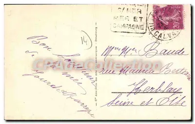 Villers-sur-Mer — La Plage — Cartolina d'epoca de Collection — Verso