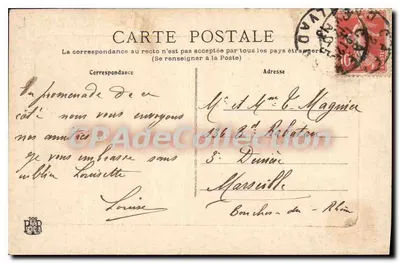 Vue geral de CAEN tirada do Lycée — série 7 — editor não visível — Verso