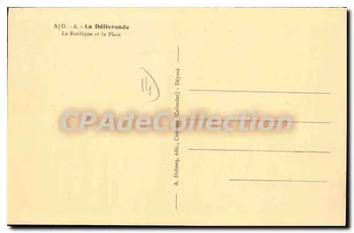 La Délivrande — Nhà thờ và Quảng trường — A. Dubosq, xuất bản (Calvados) — Mặt sau