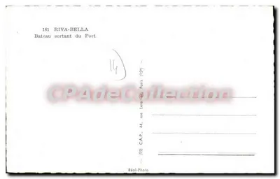 Riva-Bella — Statek wychodzący z portu — C.A.P. (55) Paryż — Rewers