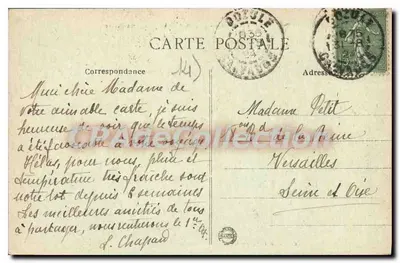 Caen — Panoramiczny widok z kościoła św. Piotra — kolekcja F. A., zdjęcie — Rewers