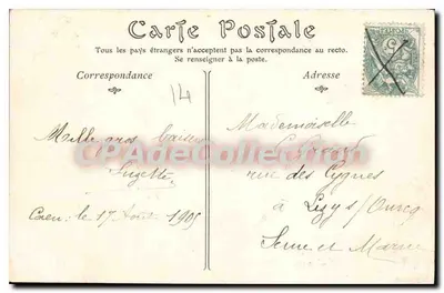 Caen — Przybycie statku z Havre 'Dives' — ND Fot — Rewers