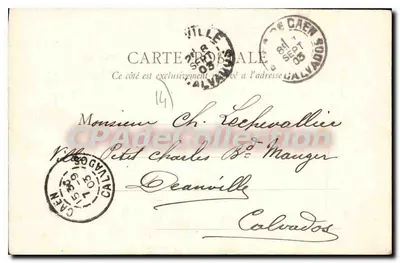Caen — Rue Saint-Pierre — B.F., Paris, numer serii nie widoczny — Rewers