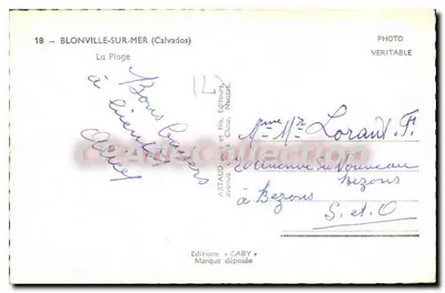 Blonville-sur-Mer — La Playa — Ediciones Caby — Reverso