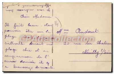Villerville - As Villas e a Praia — editor desconhecido, n° de série 5 — Verso
