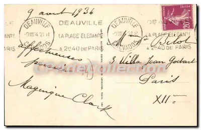 Deauville-Plage Fleurie — Rue de l'Ecluse — Normandy-Hôtel — Verso