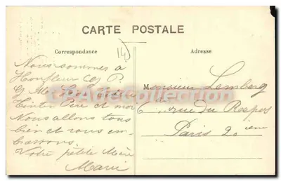La Teurgoule — normandzka piosenka — Arthur Marie, wydawca w Caen — Rewers