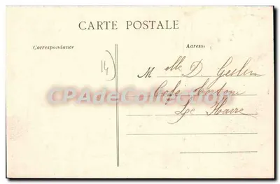 CAEN — Entrada de um navio no cais — Coleção AD — Verso