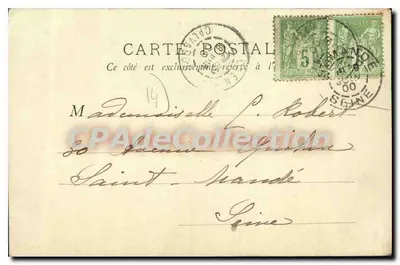 Stare domy, ulica Saint-Pierre — Caen — wydawca H. F. Peltz — Rewers