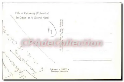 Cabourg (Calvados) — La Digue y el Grand Hôtel — Ediciones Gaby — Reverso