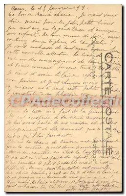 CAEN Antigo - Rue de la Poissonnerie - LL — Verso