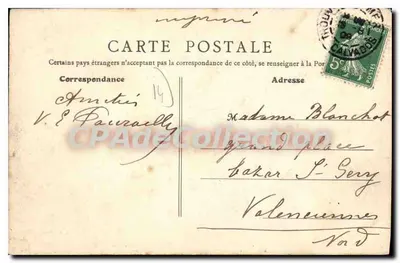 Trouville (Calvados) — A Rue de Paris — B. F., Paris — Verso