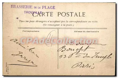 Trouville - As vilas e chalés — editor desconhecido, n° 17 — Verso