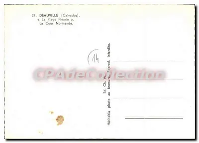 Deauville (Calvados) — A Cour Normande — Ed. Ch. W. Bromure — Verso
