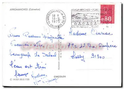 Vacaciones en Arromanches — También las vacaciones en Arromanches — Editor CIMCOLOR — Reverso