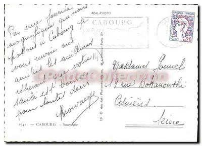 Cabourg — Widok panoramiczny — Cité des Arts Photomécaniques, n°1741 — Rewers