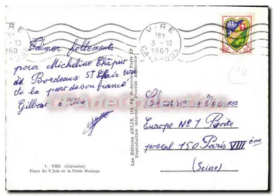 Vire — Place du 6 juin et la Porte Horloge — Les Éditions ARLIX — Verso