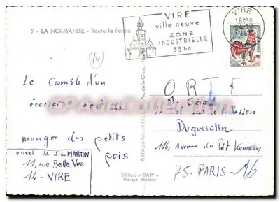 Ferme normande — Thatch cottage avec cheval et poules — Éditions Gaby — Verso