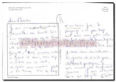 Deauville — Der Yachthafen — In Spanien gedruckt — Rückseite