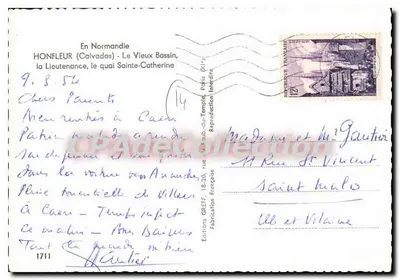 Honfleur — Het Oude Haven — Edities Greff — Achterkant
